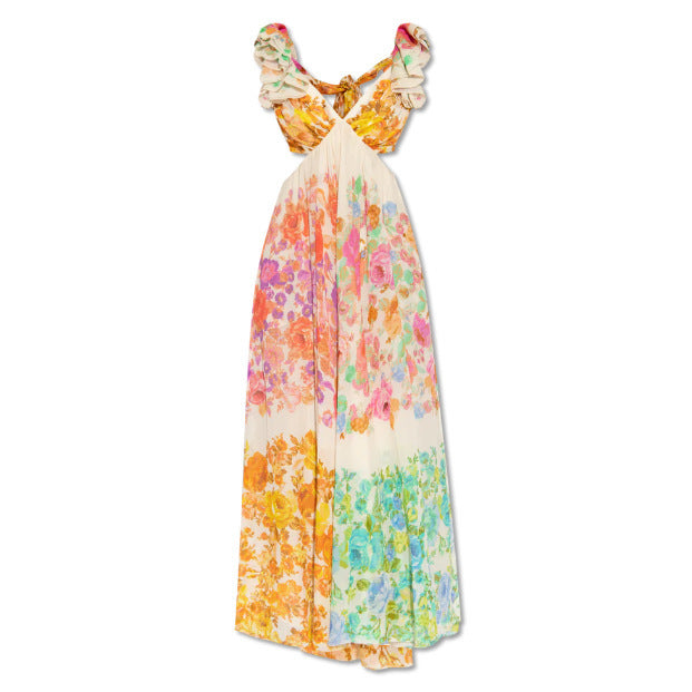 Summer V-Neck Long Dress for Women