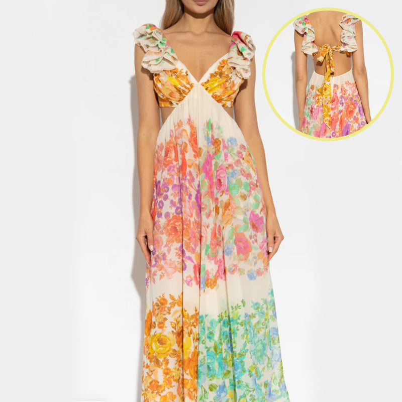 Summer V-Neck Long Dress for Women